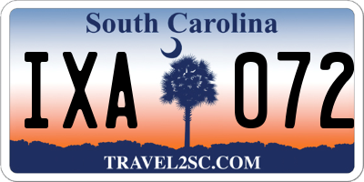 SC license plate IXA072
