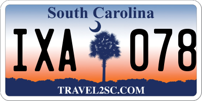 SC license plate IXA078