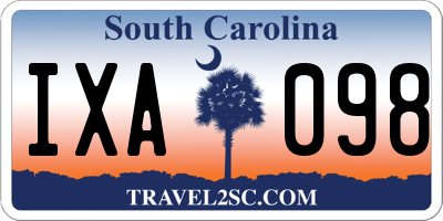 SC license plate IXA098