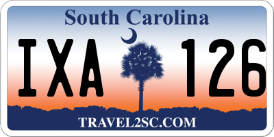 SC license plate IXA126