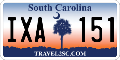 SC license plate IXA151