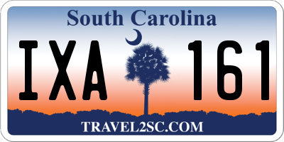SC license plate IXA161