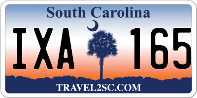 SC license plate IXA165