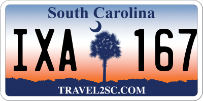 SC license plate IXA167