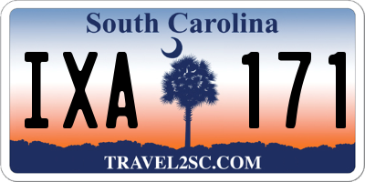SC license plate IXA171