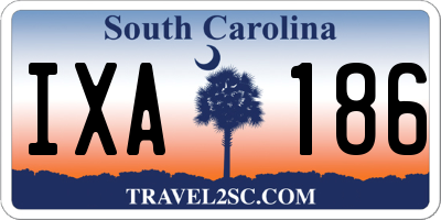 SC license plate IXA186