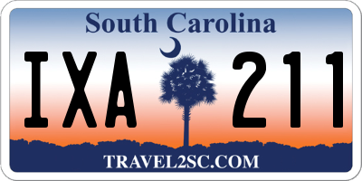 SC license plate IXA211