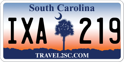 SC license plate IXA219