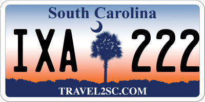 SC license plate IXA222