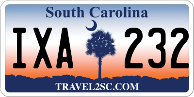 SC license plate IXA232