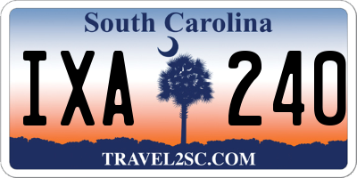 SC license plate IXA240