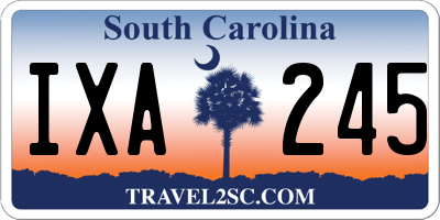 SC license plate IXA245