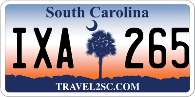 SC license plate IXA265
