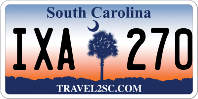 SC license plate IXA270