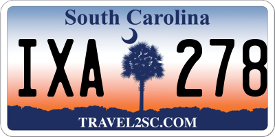 SC license plate IXA278