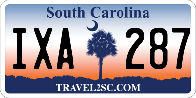 SC license plate IXA287