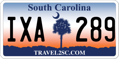 SC license plate IXA289