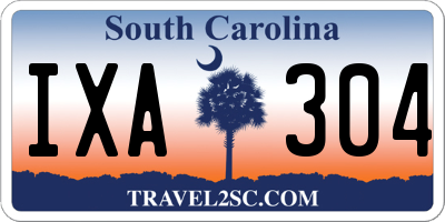 SC license plate IXA304