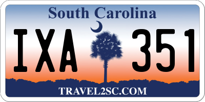 SC license plate IXA351