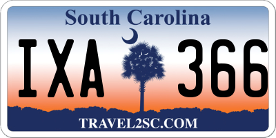 SC license plate IXA366