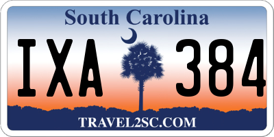 SC license plate IXA384