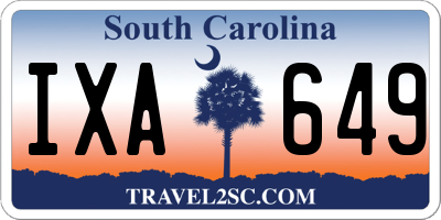 SC license plate IXA649