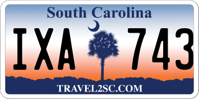 SC license plate IXA743