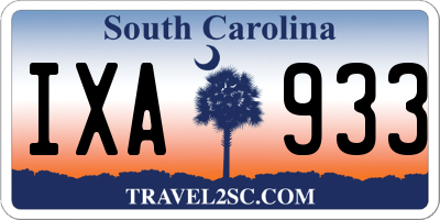 SC license plate IXA933