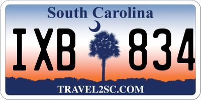 SC license plate IXB834