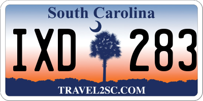 SC license plate IXD283