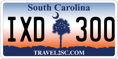 SC license plate IXD300