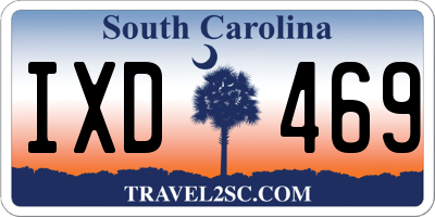 SC license plate IXD469
