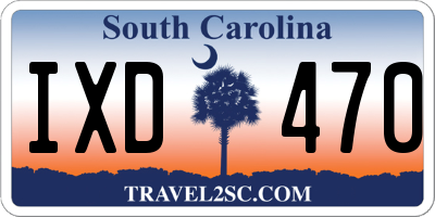 SC license plate IXD470