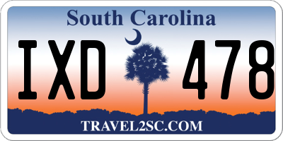 SC license plate IXD478