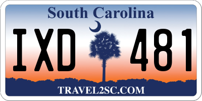 SC license plate IXD481