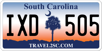 SC license plate IXD505