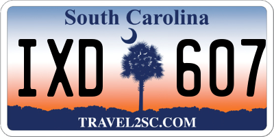 SC license plate IXD607