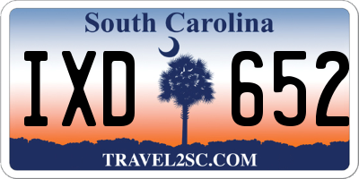 SC license plate IXD652