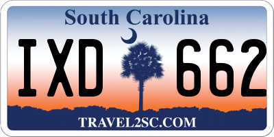SC license plate IXD662