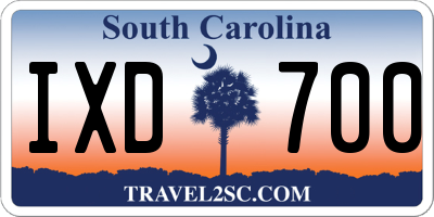 SC license plate IXD700