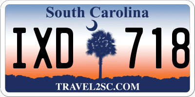 SC license plate IXD718