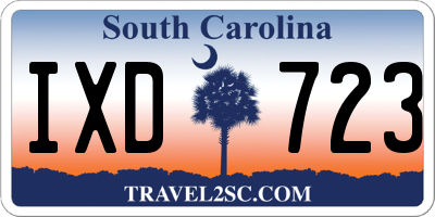 SC license plate IXD723