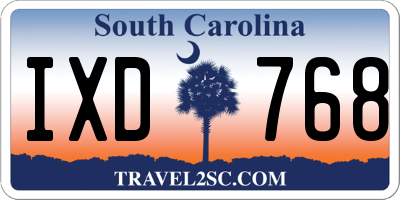 SC license plate IXD768