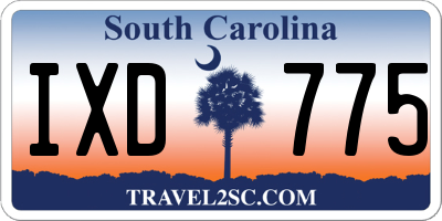 SC license plate IXD775