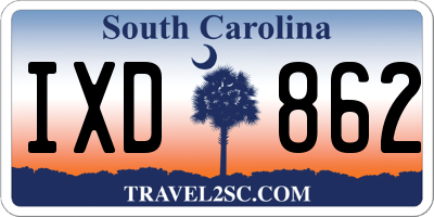 SC license plate IXD862
