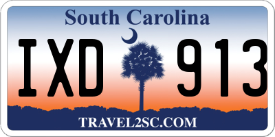SC license plate IXD913