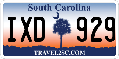 SC license plate IXD929
