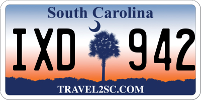 SC license plate IXD942
