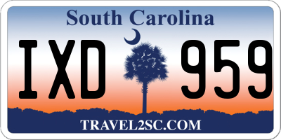 SC license plate IXD959