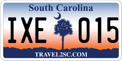 SC license plate IXE015